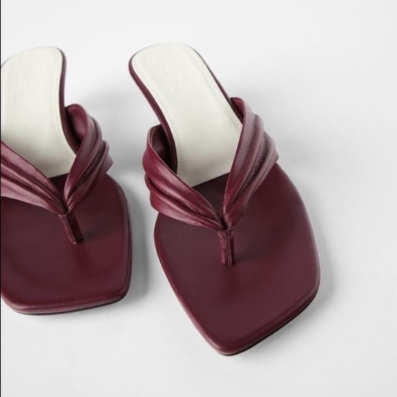 Zara 100% leather sandals